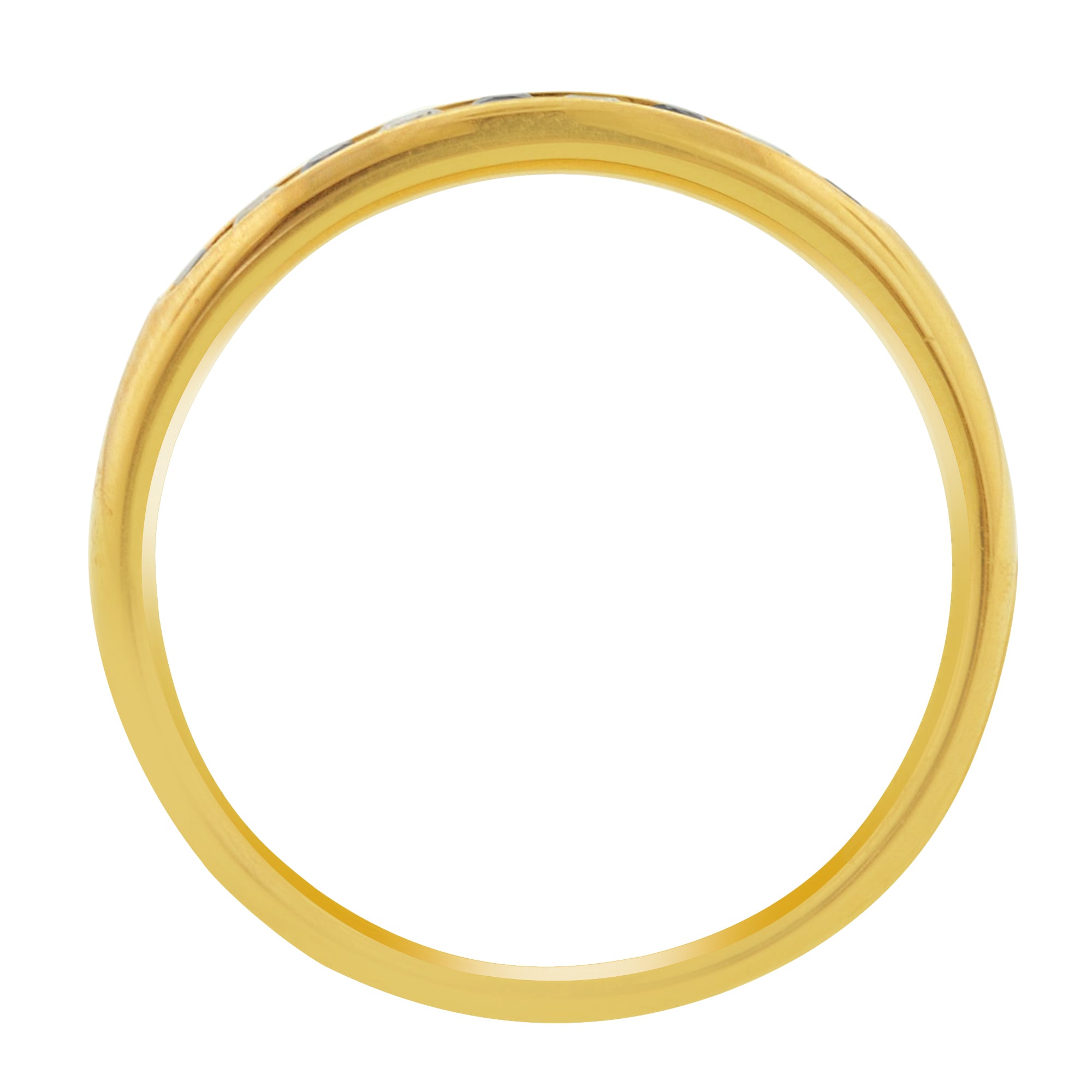 Sapphire Band in 14kt Yellow Gold with Diamonds (1/10ct tw)