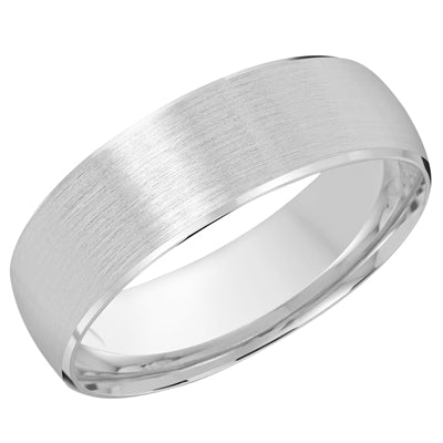 Mens Wedding Band in 14kt White Gold (7mm)