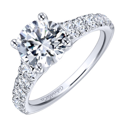 Gabriel Piper Diamond Engagement Ring Setting in 14kt White Gold (7/8ct tw)