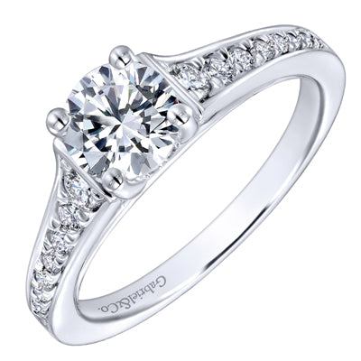 Gabriel Cameron Diamond Engagement Ring Setting in 14kt White Gold (1/4ct tw)