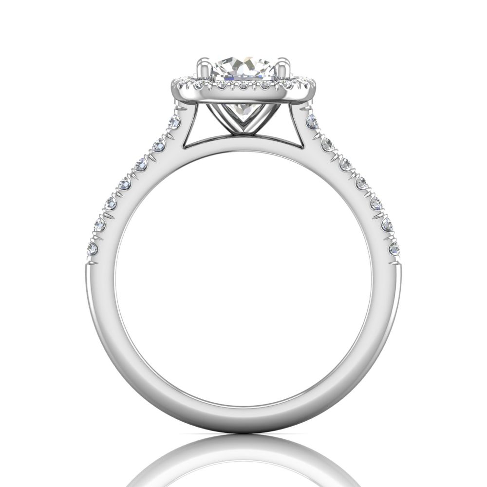 Martin Flyer Diamond Halo Engagement Ring Setting in 14kt White Gold (3/8ct tw)