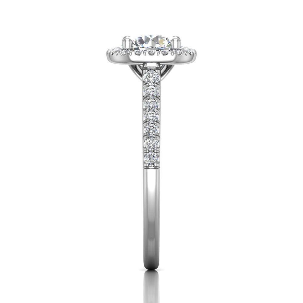 Martin Flyer Diamond Halo Engagement Ring Setting in 14kt White Gold (3/8ct tw)