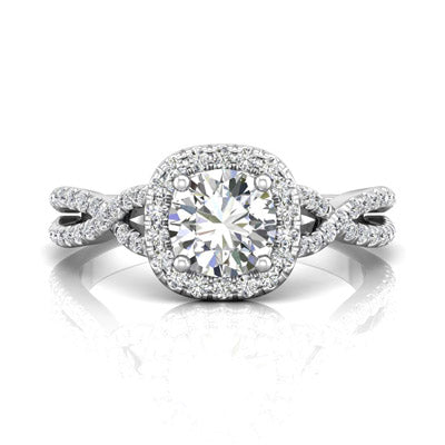 Martin Flyer Diamond Engagement Setting in 14kt White Gold (3/8ct tw)