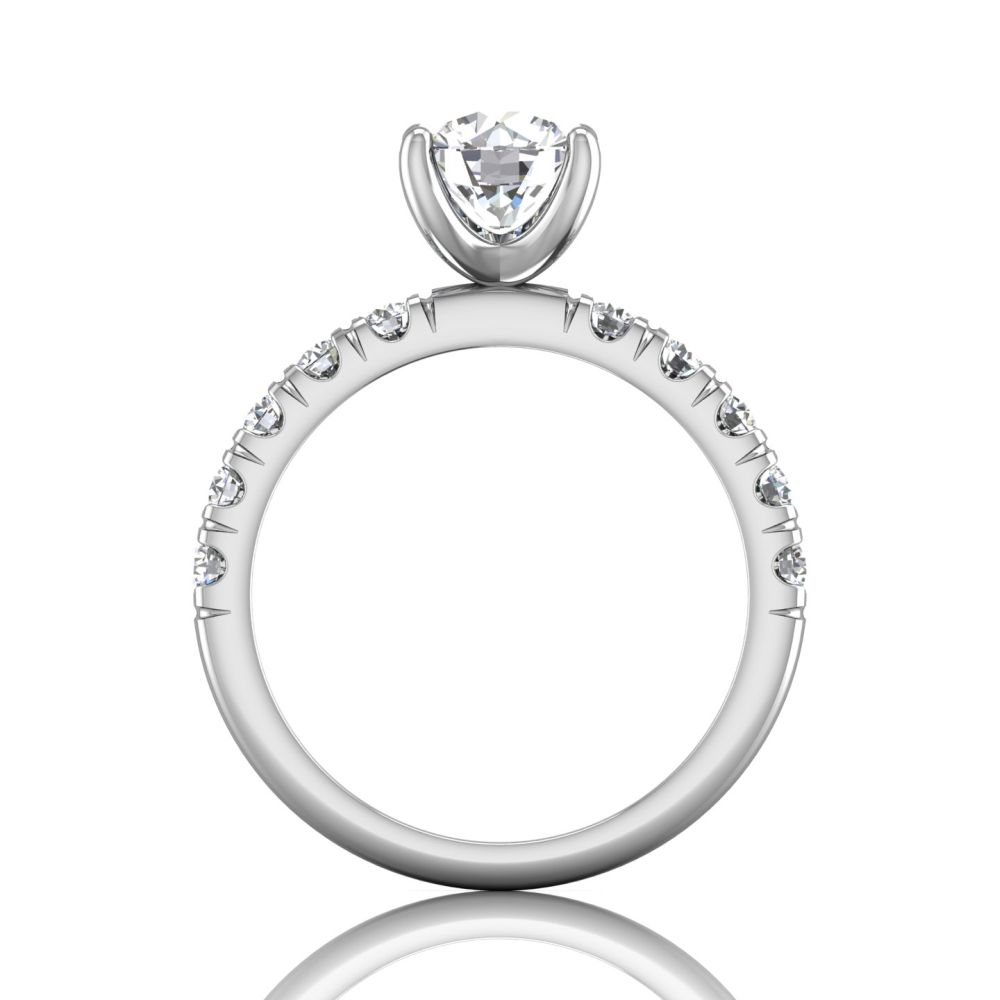 Martin Flyer Diamond Engagement Ring Setting in 14kt White Gold (5/8ct tw)