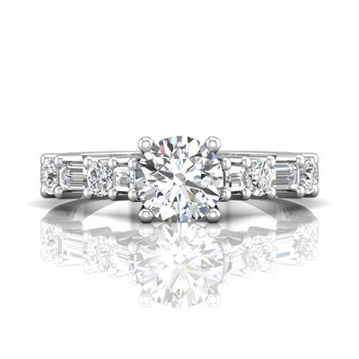 Martin Flyer Diamond Engagement Ring Setting in 14kt White Gold (1/2ct tw)