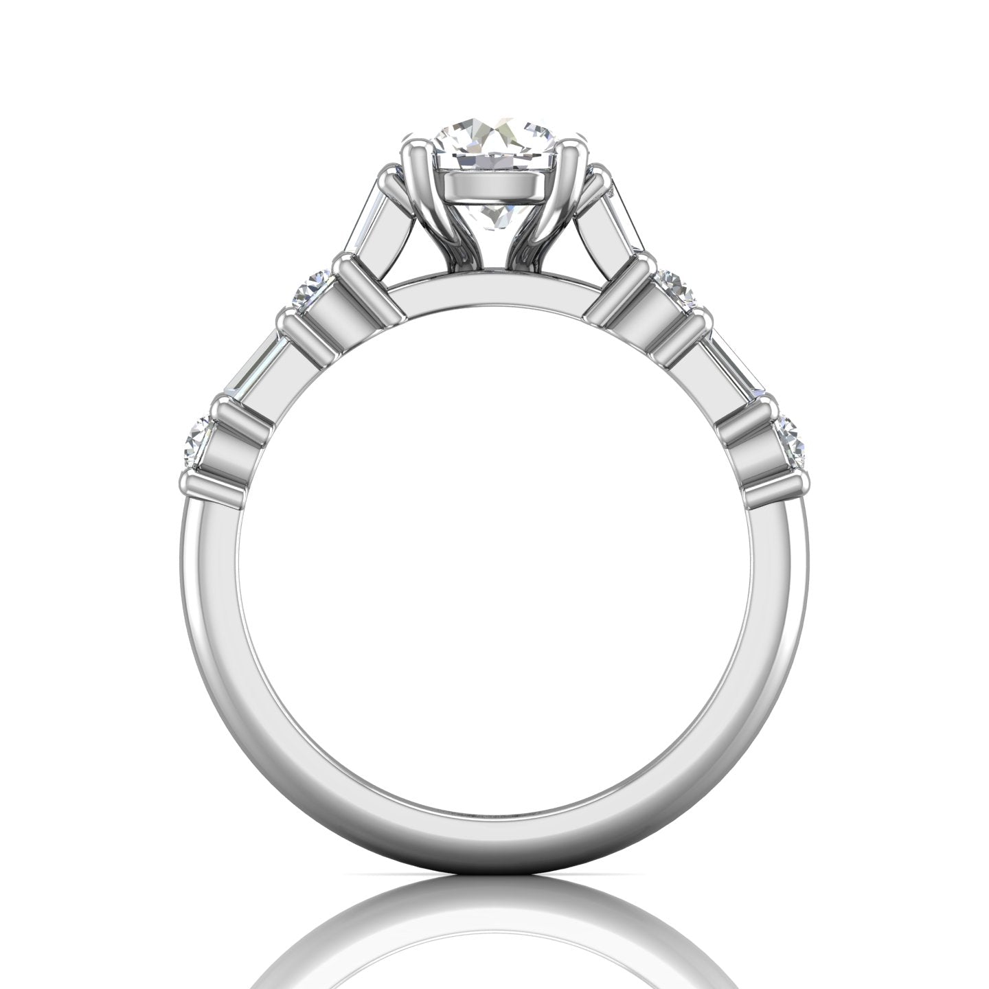 Martin Flyer Diamond Engagement Ring Setting in 14kt White Gold (1/2ct tw)