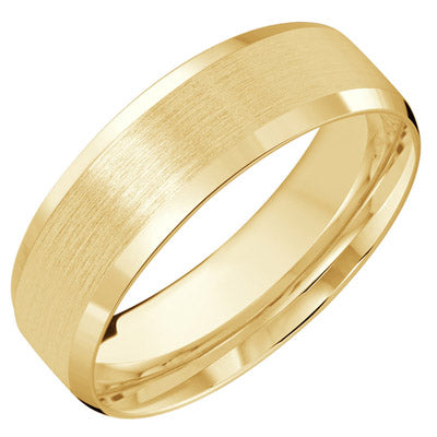 Mens Wedding Band in 14kt Yellow Gold (7mm)