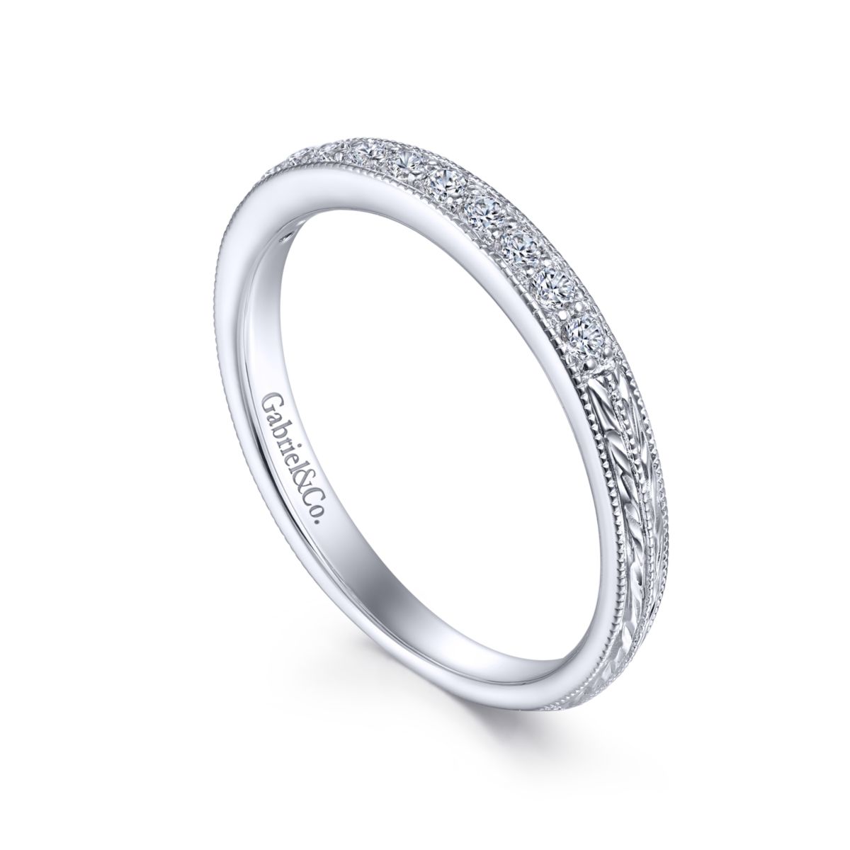 Gabriel Diamond Pave Band in 14kt White Gold (1/5ct tw)