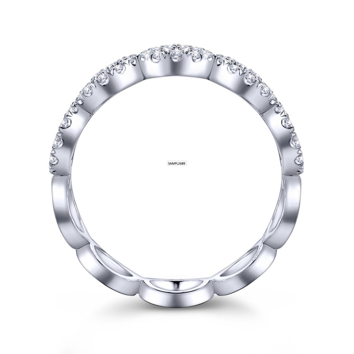 Gabriel Open Circle Diamond Ring in 14kt White Gold (1/3ct tw)