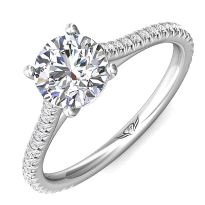 Diamond Engagement Ring Setting in 14kt White Gold (1/5ct tw)