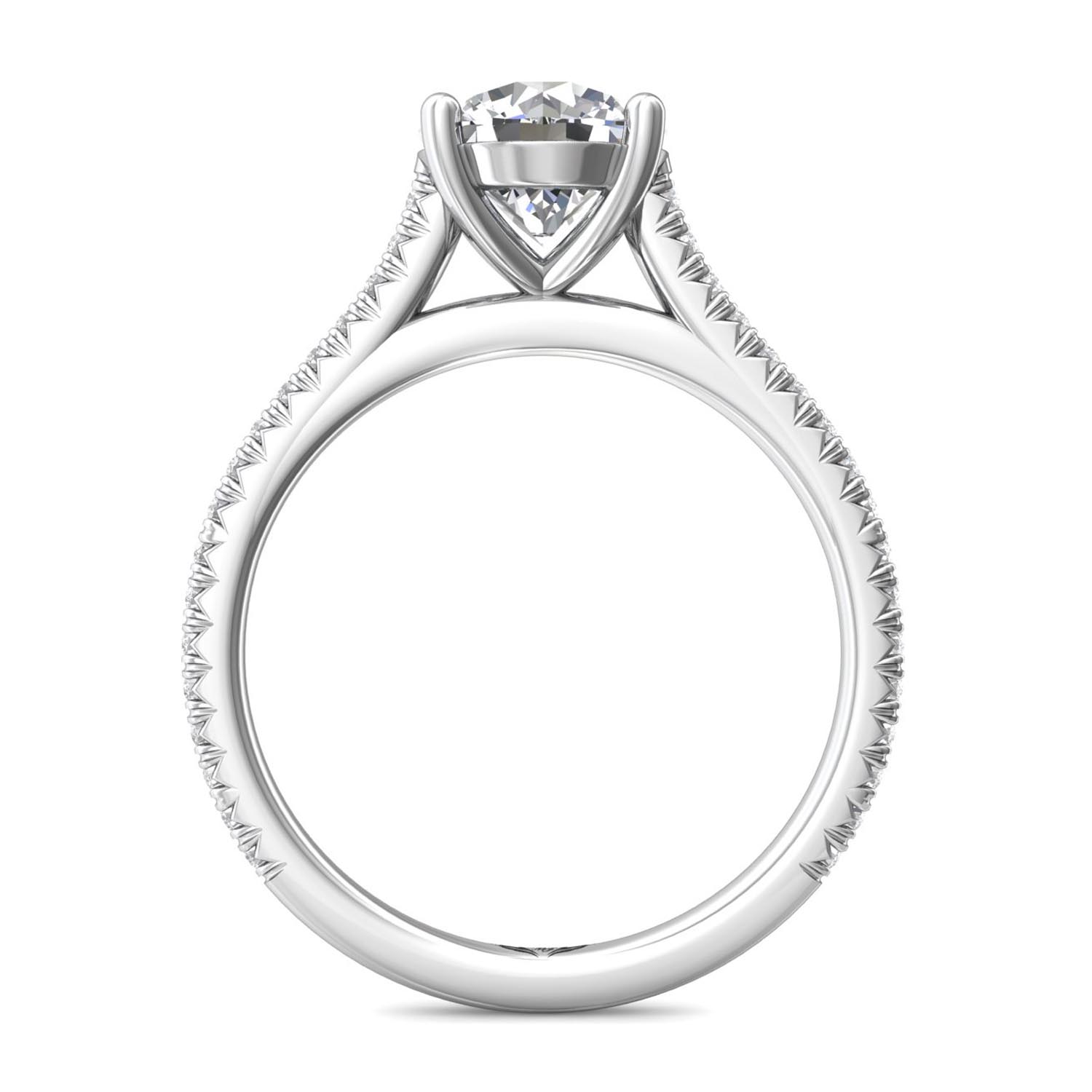 Diamond Engagement Ring Setting in 14kt White Gold (1/5ct tw)