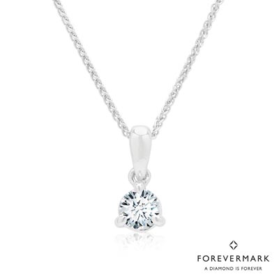 Forevermark Diamond Necklace in 18kt White Gold (1/4ct)