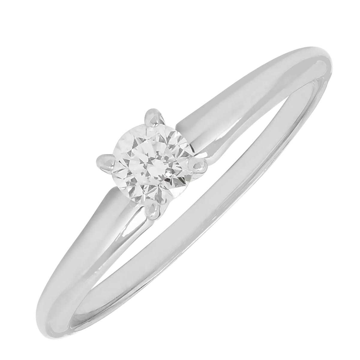 Diamond Solitaire Engagement Ring in 14kt White Gold (1/5ct)