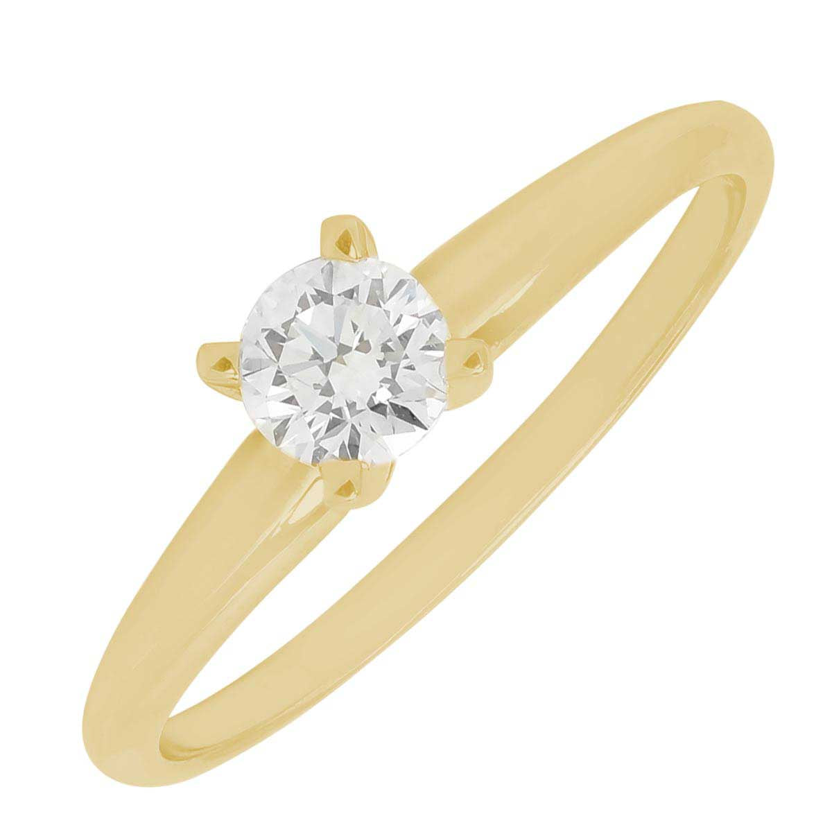 Diamond Solitaire Ring in 14kt Yellow Gold (1/3ct)