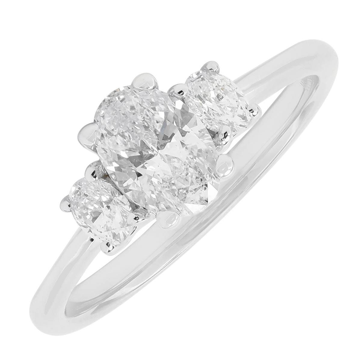 Northern Star Oval Diamond Engagement Ring in 14kt White Gold (1ct tw)