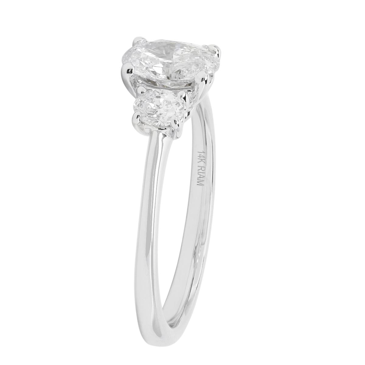 Northern Star Oval Diamond Engagement Ring in 14kt White Gold (1ct tw)