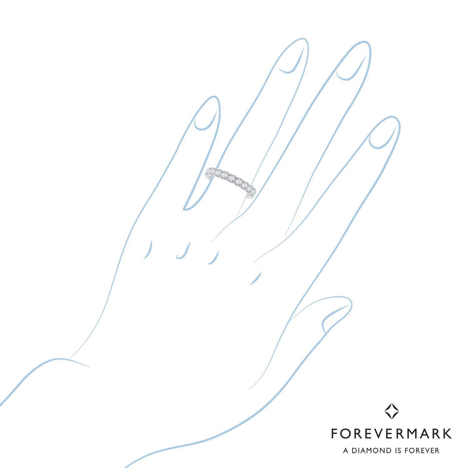 Forevermark Diamond Wedding Band in 18kt White Gold (1ct tw)