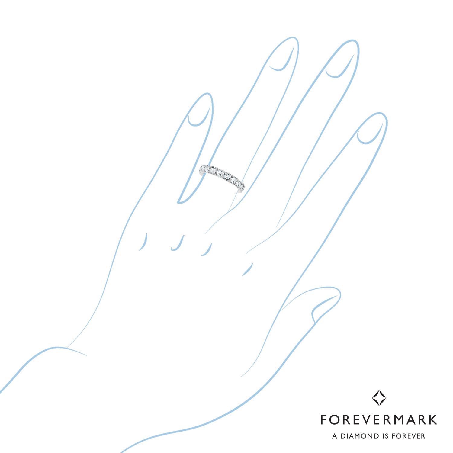 Forevermark Diamond Wedding Band in 18kt White Gold (1 1/5ct tw)