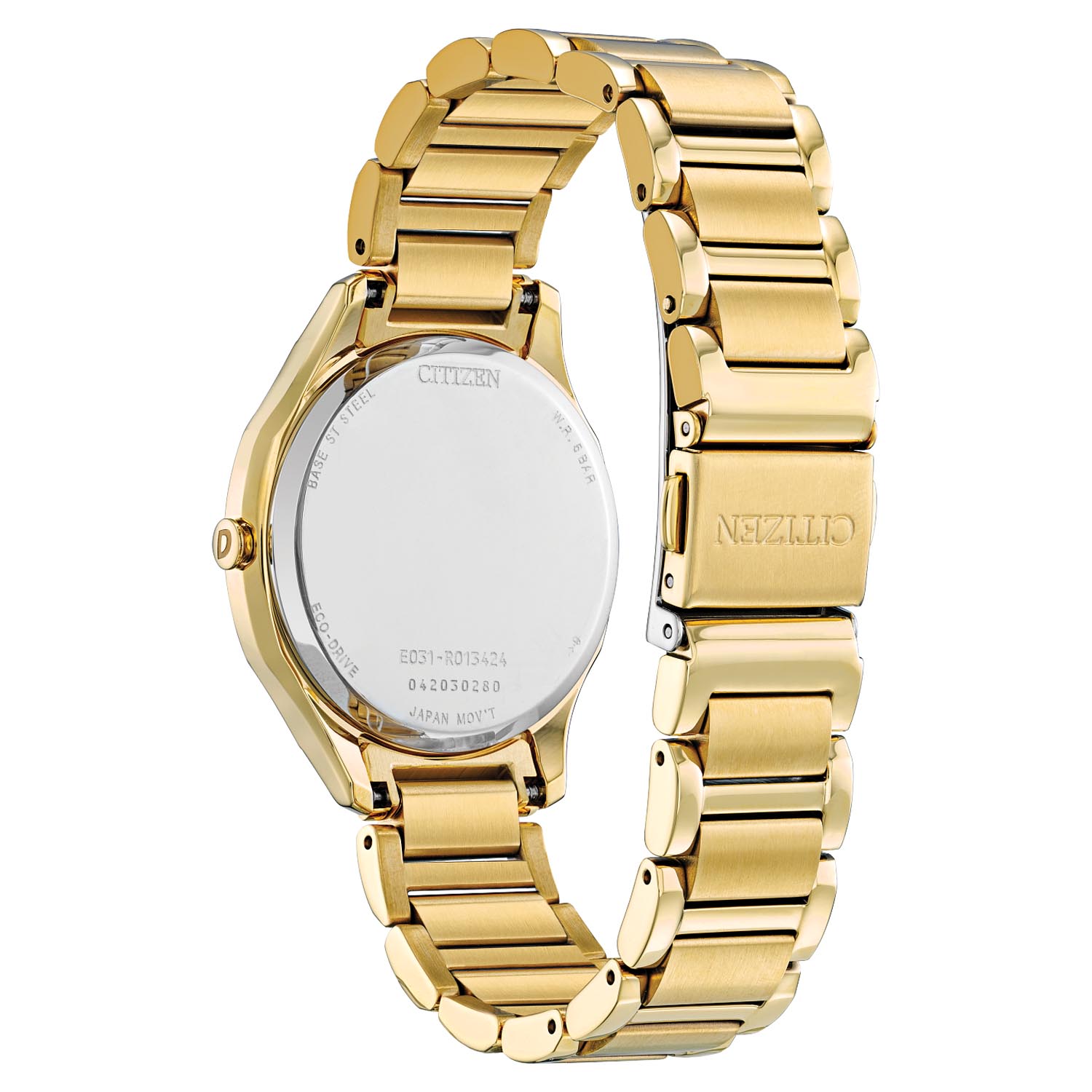 Citizen Weekender Womens Watch with Yellow Dial and Yellow Gold Toned Bracelet (eco drive movement)