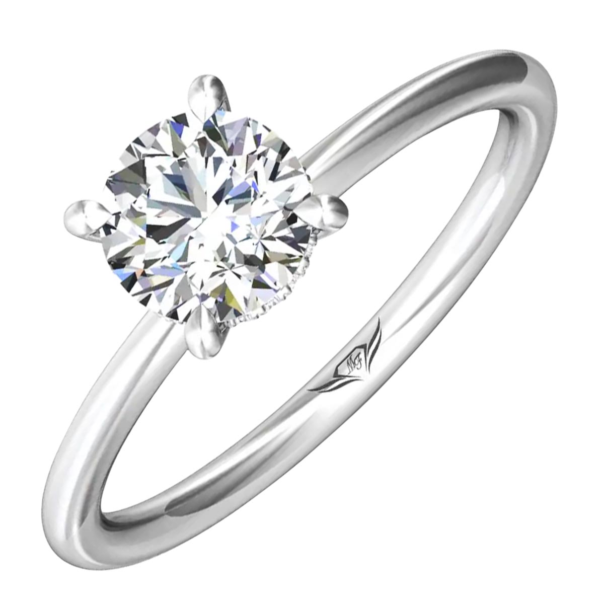 Martin Flyer Diamond Ring Setting in 14kt White Gold (1/20ct tw)