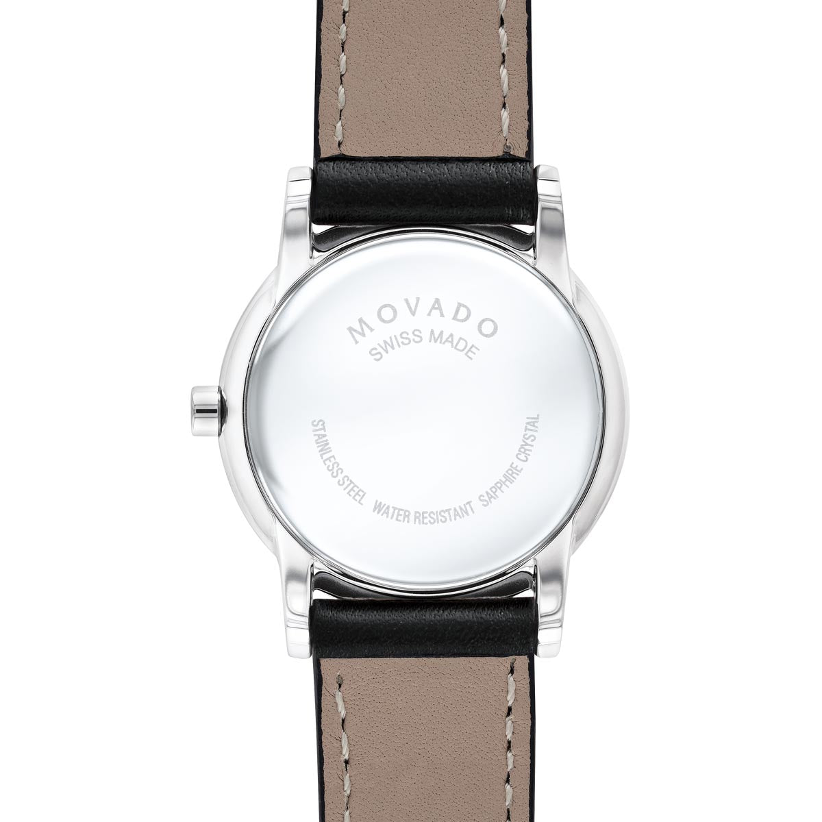 Movado Museum Classic Womens Watch with Black Dial and Black Leather Strap (Swiss quartz movement)