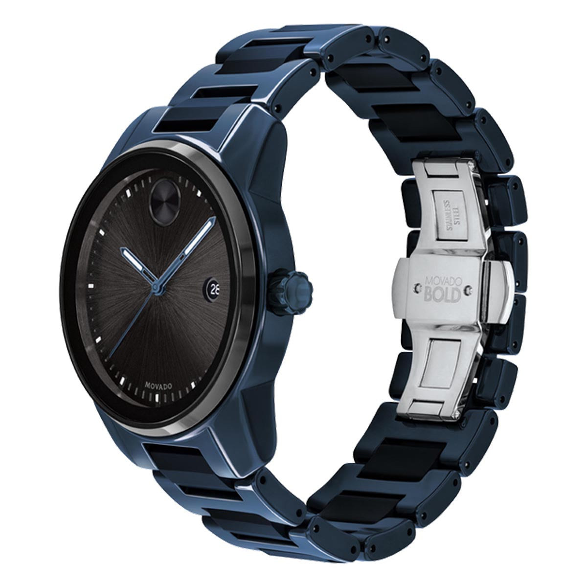 Movado bold best sale black and blue