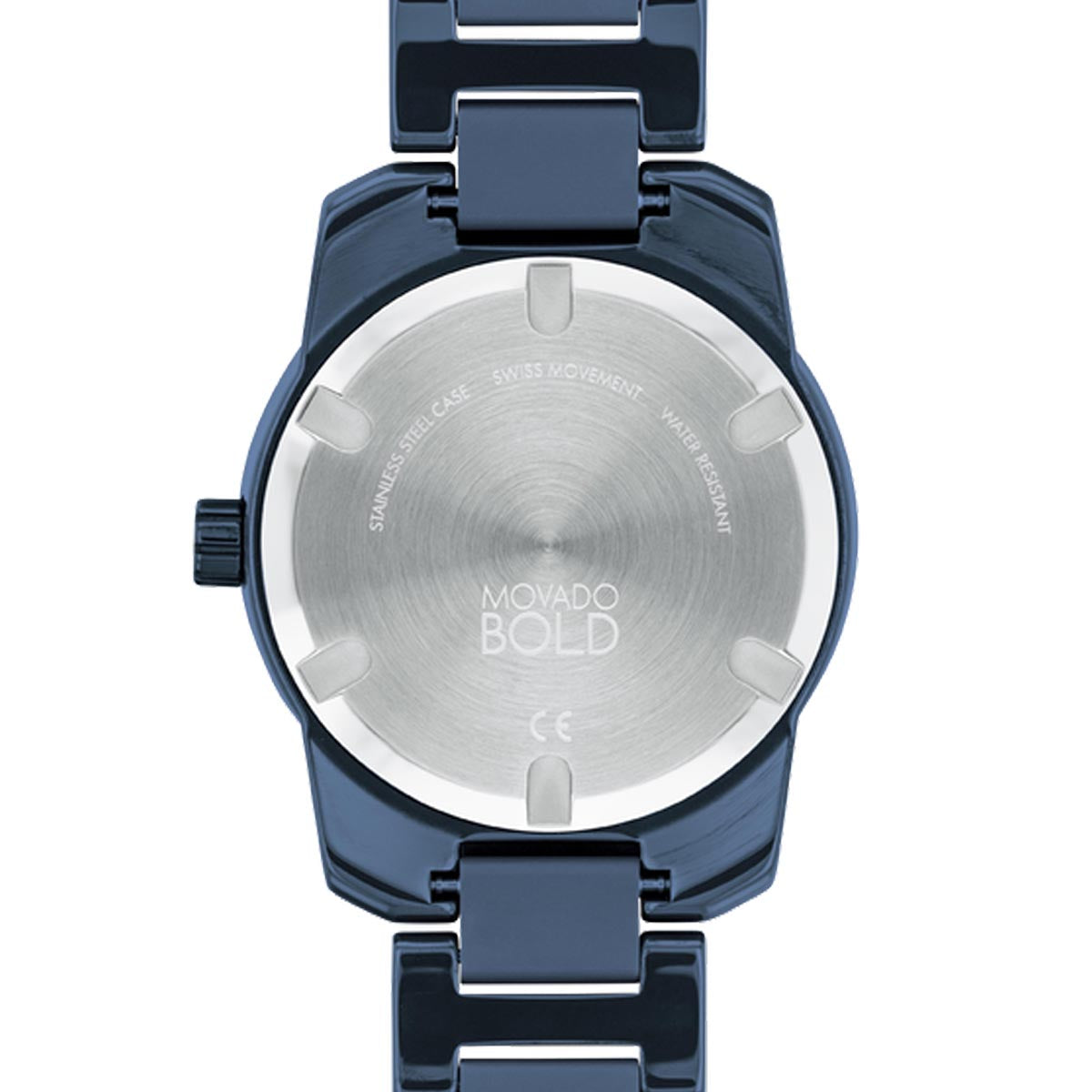 Movado Bold Verso Mens Watch with Black Dial and Blue Ceramic