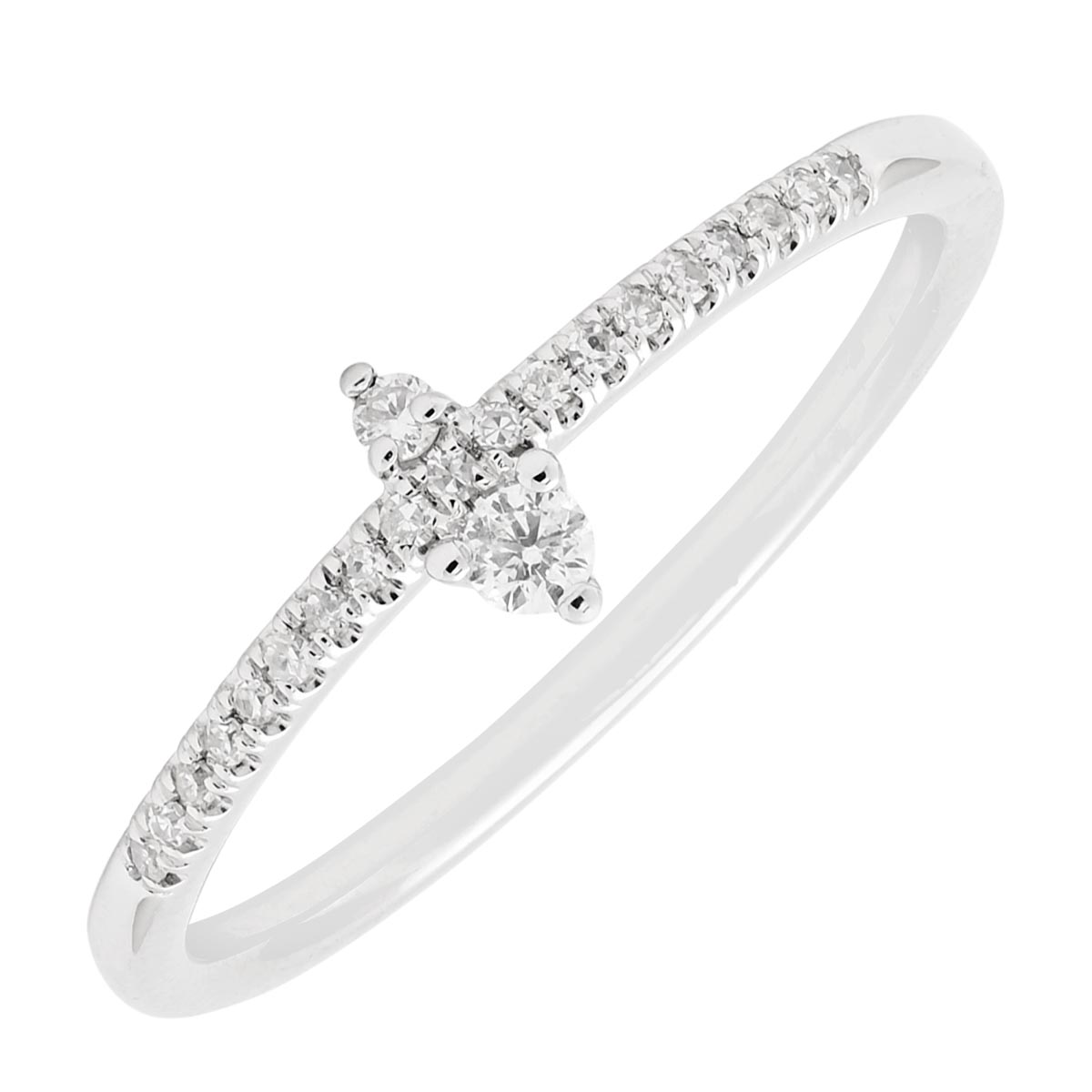 Diamond Fashion Ring in 10kt White Gold (1/10ct tw)