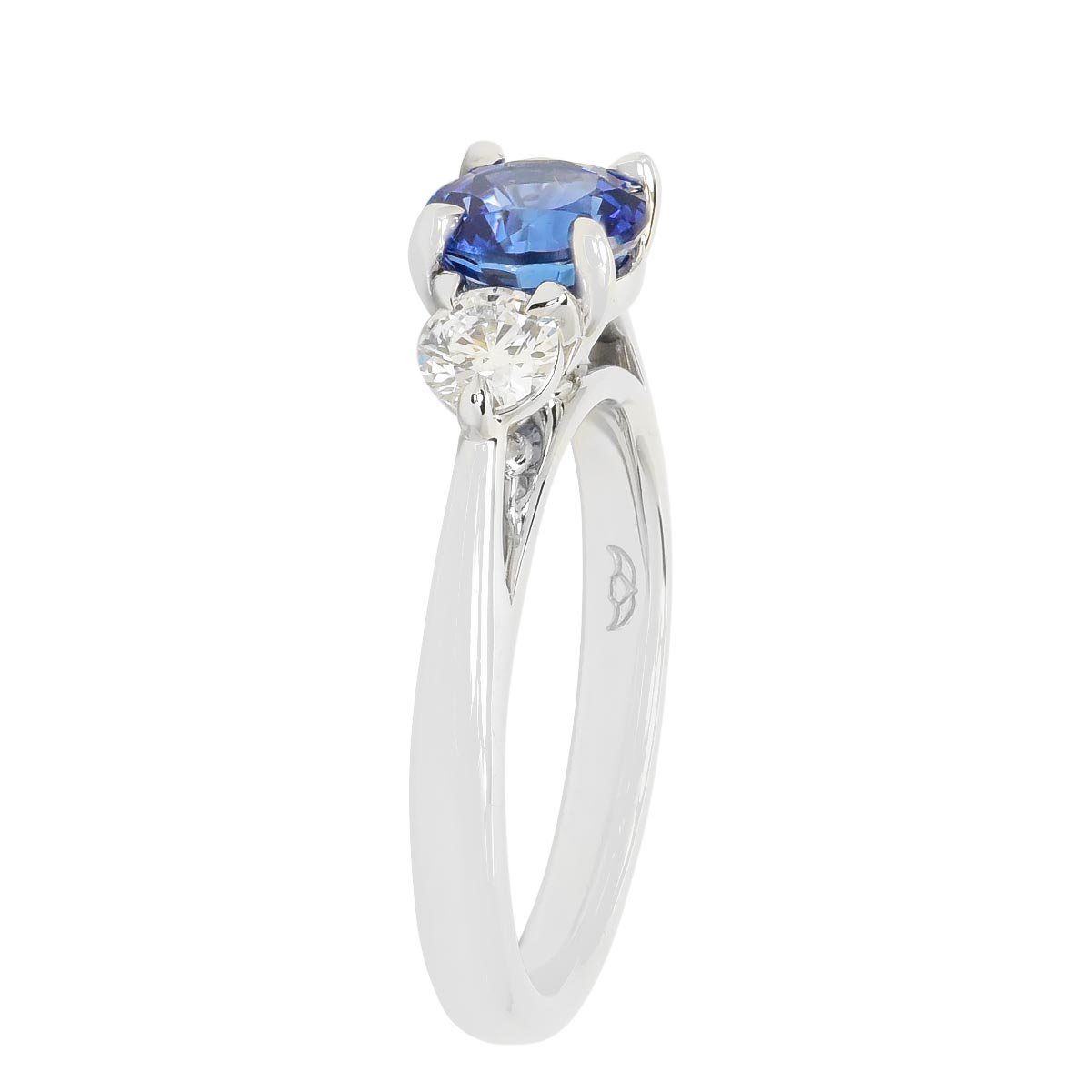 Martin Flyer Sapphire Ring in 14kt White Gold with Diamonds (1/2ct tw)