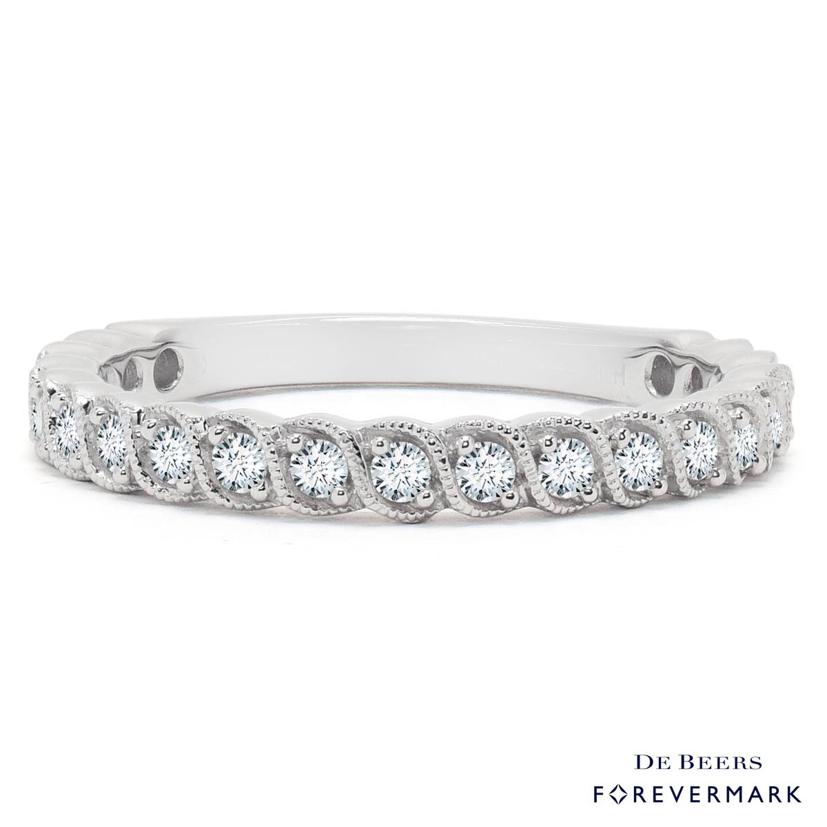 De Beers Forevermark Petite Diamond Band in 18kt White Gold (1/3ct tw)