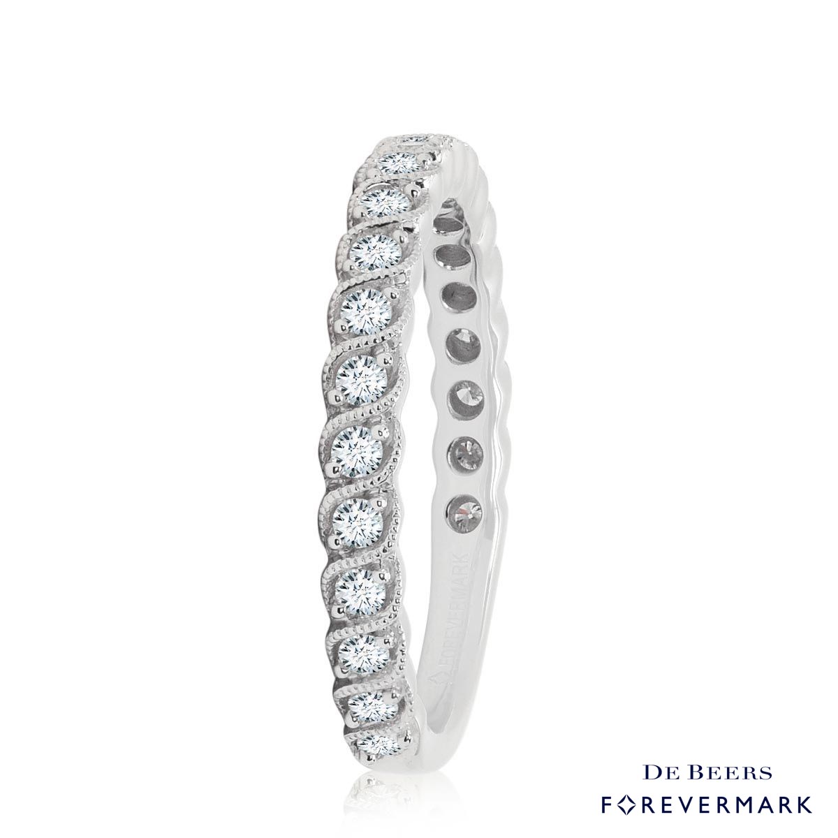 De Beers Forevermark Petite Diamond Band in 18kt White Gold (1/3ct tw)