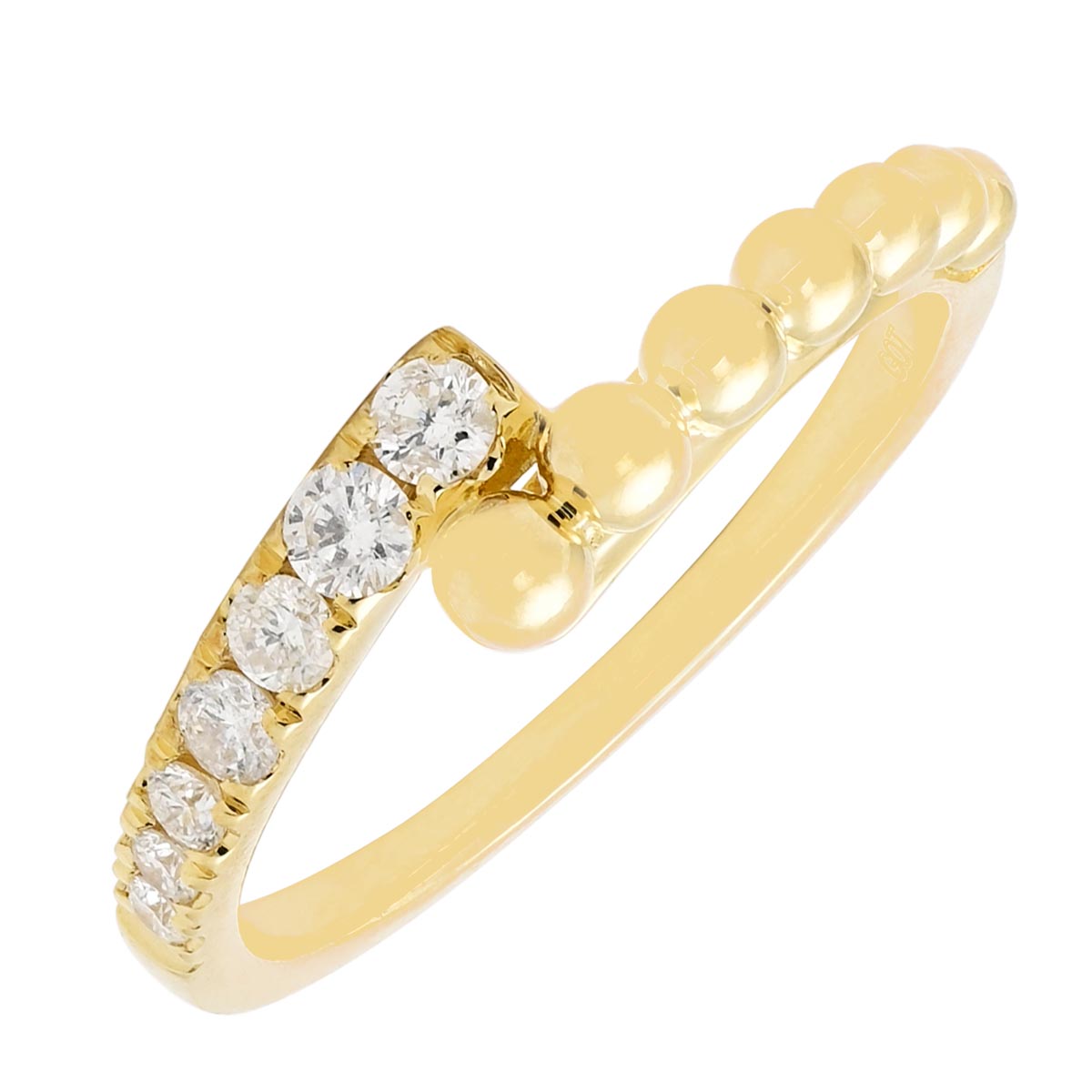 Diamond Bypass Fashion Ring in 14kt Yellow Gold (1/4ct tw)