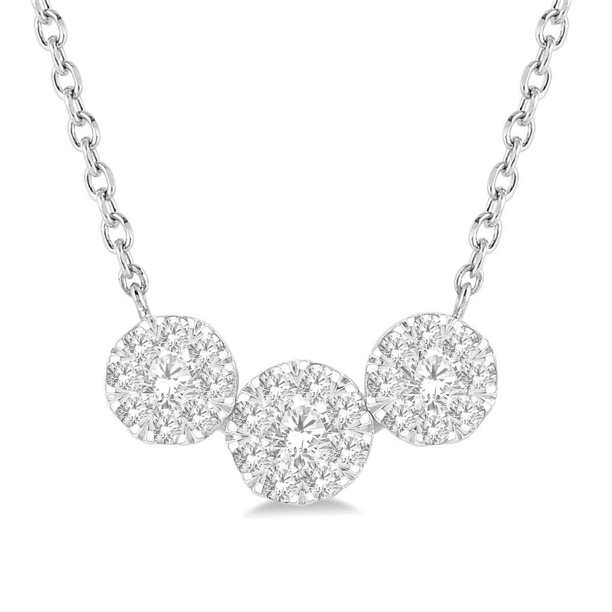 Lovebright Diamond Necklace in 14kt White Gold (1/3ct tw)