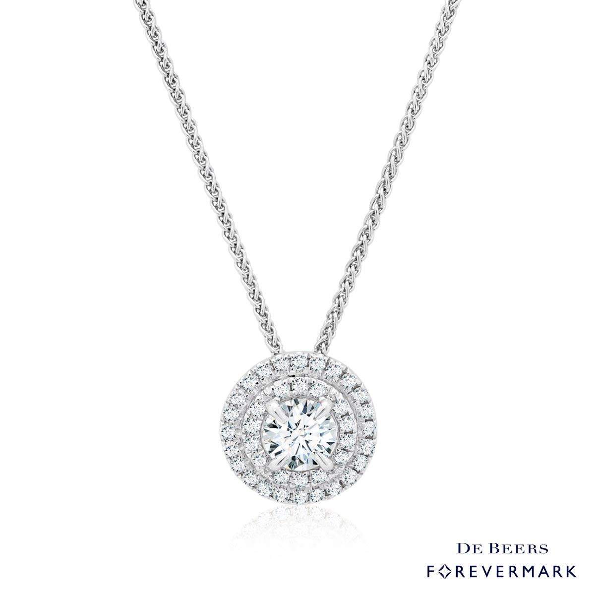 Forevermark Center of My Universe Diamond Necklace in 18kt White Gold (1/3ct tw)