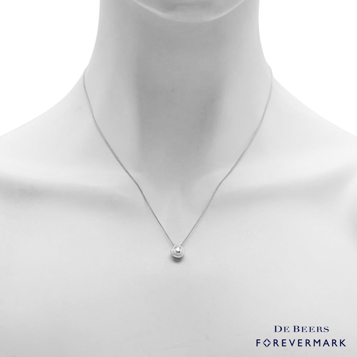 Forevermark Center of My Universe Diamond Necklace in 18kt White Gold (1/3ct tw)