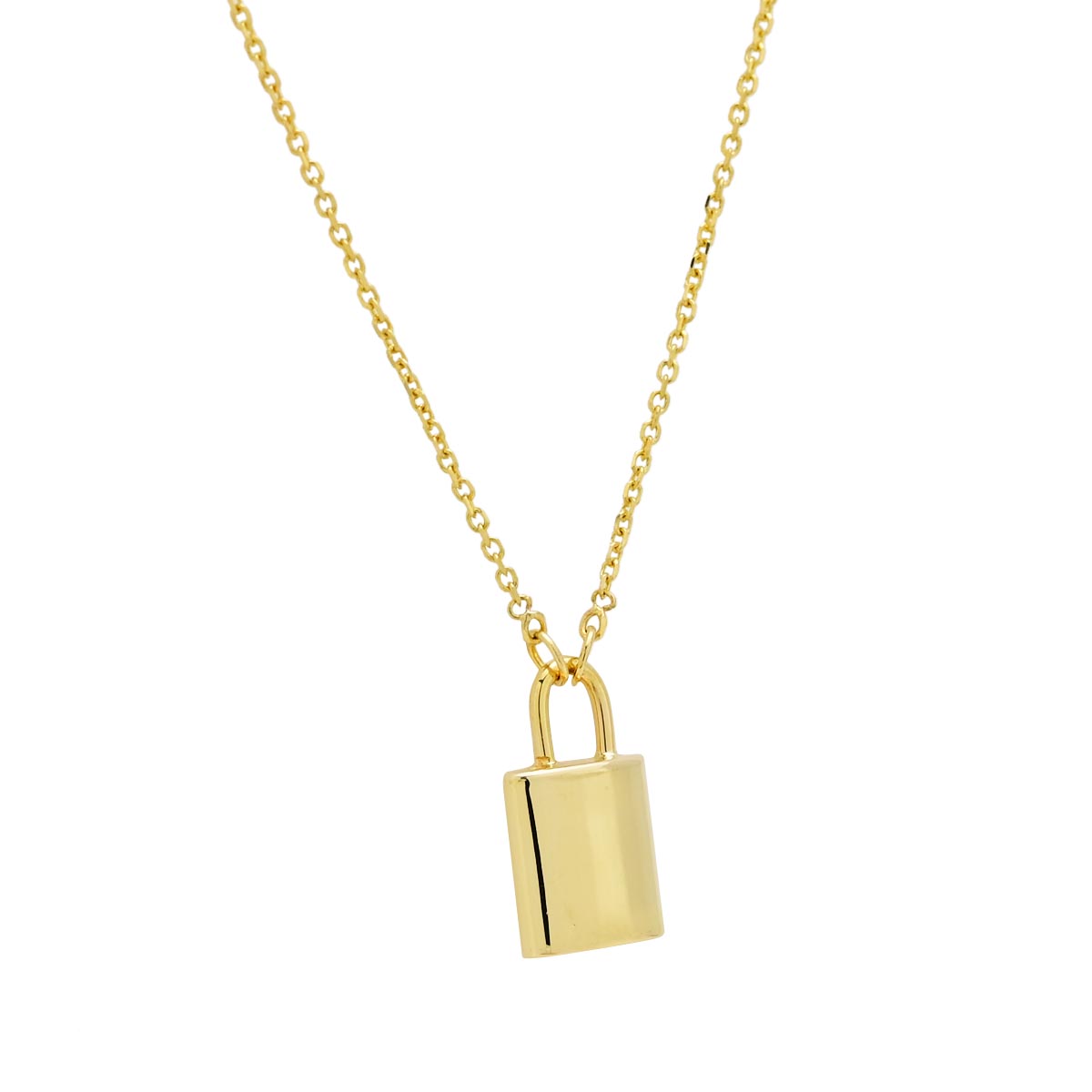 Lock Necklace in 14kt Yellow Gold