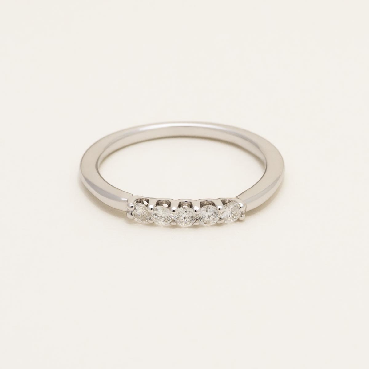 Northern Star Five Diamond Band in 14kt White Gold (1/4ct tw)