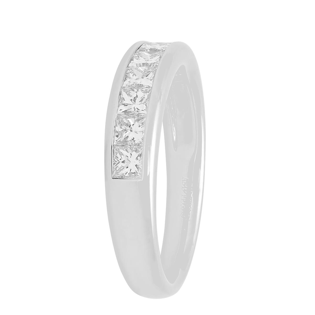 Princess Cut Diamond Channel Band in Platinum (1ct tw)