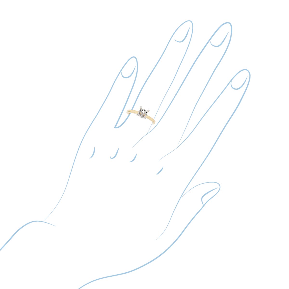 Daydream Solitaire Engagement Ring Setting in 14kt Yellow Gold (1/20ct  tw)