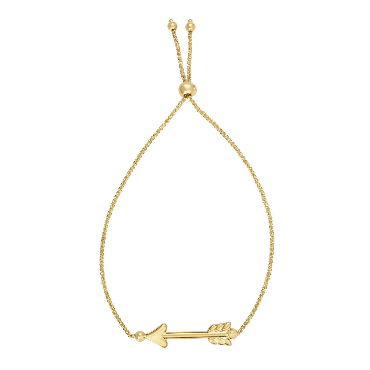 Arrow Bolo Bracelet in 14kt Yellow Gold