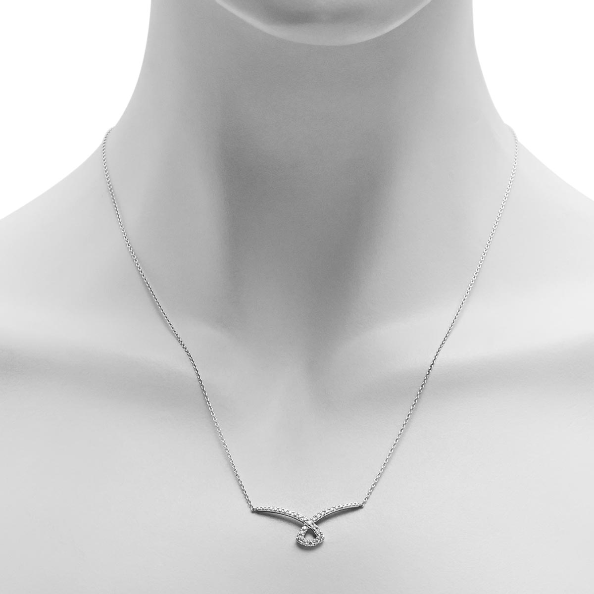 Diamond Fashion Necklace in 14kt White Gold (1/3ct tw)