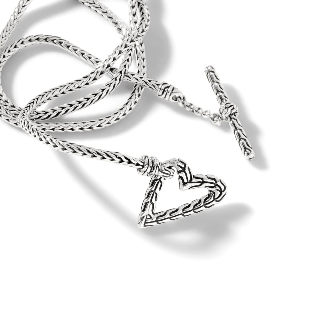 IBB Personalised Sterling Silver Heart Link Necklace, Silver at John Lewis  & Partners