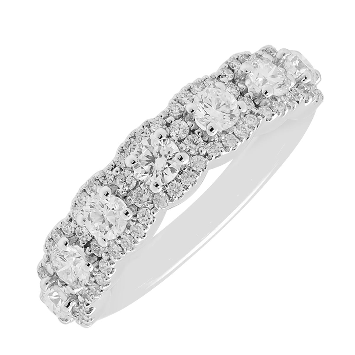 Diamond Halo Band in 14kt White Gold (1ct tw)