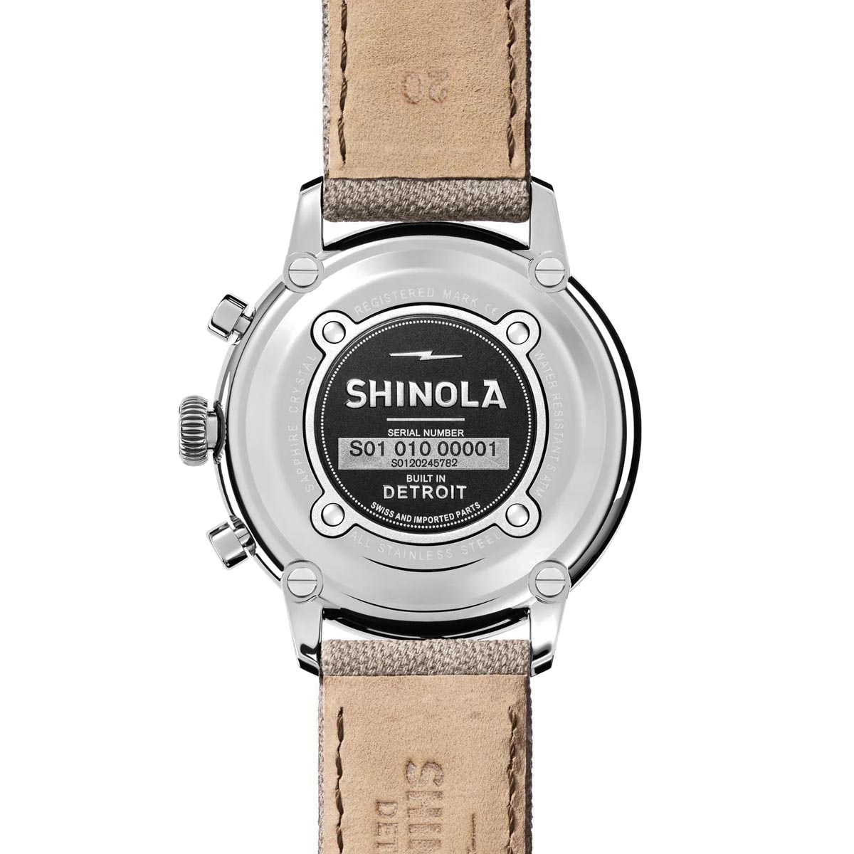 Shinola Traveler Mens Chronograph Watch with Cream Colored Dial