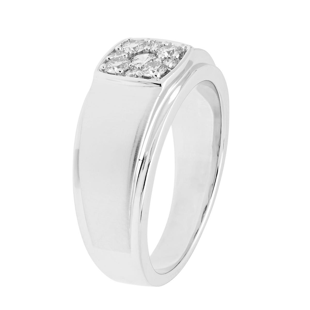 Mens Diamond Ring in 10kt White Gold (1/2ct tw)