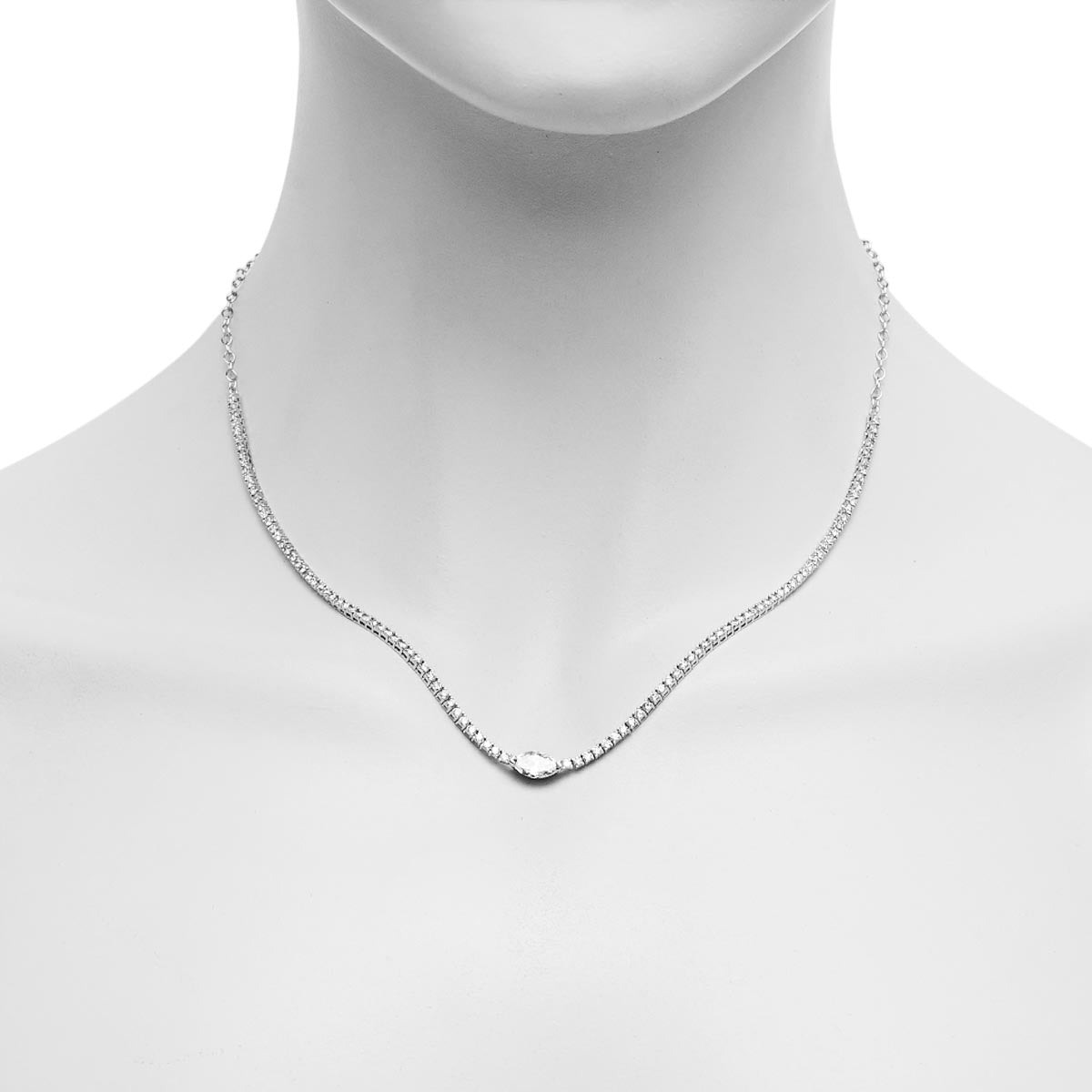 Marquise Diamond Choker Necklace in 14kt White Gold (2 1/7ct tw)