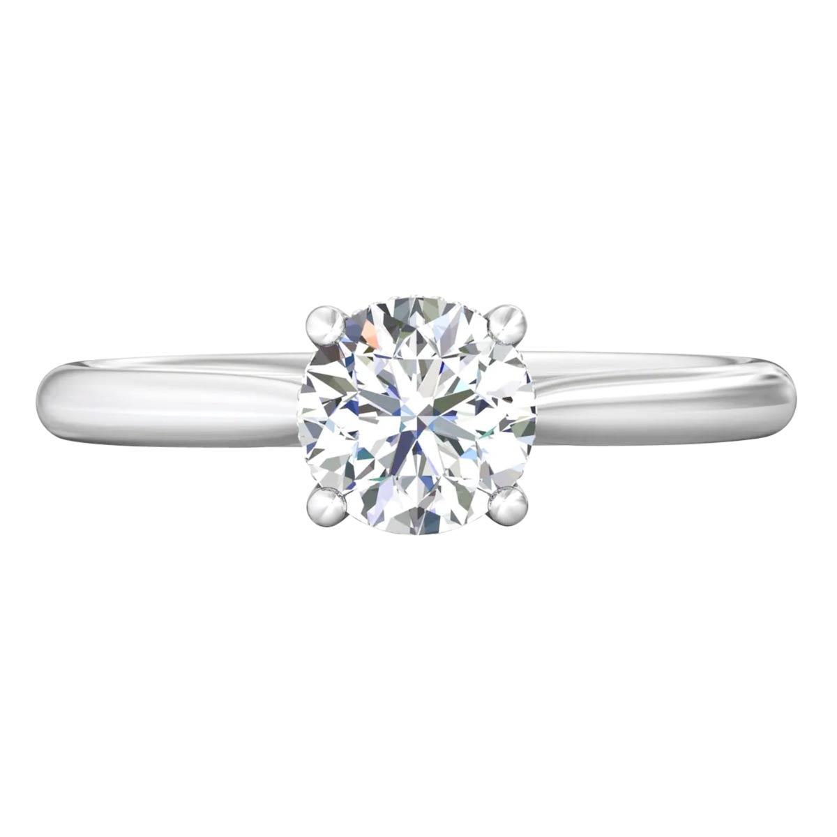 Martin Flyer Hidden Halo Diamond Engagement Ring Setting in 14kt White Gold (1/20ct tw)