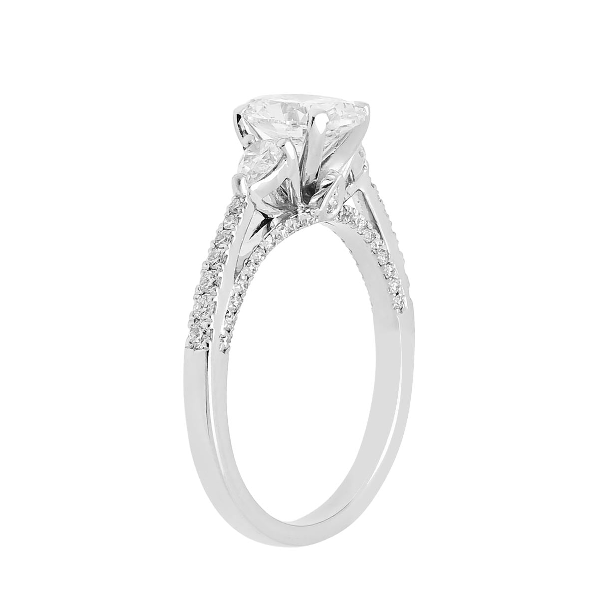 Oval Diamond Engagement Ring in Platinum (1 3/8ct tw)