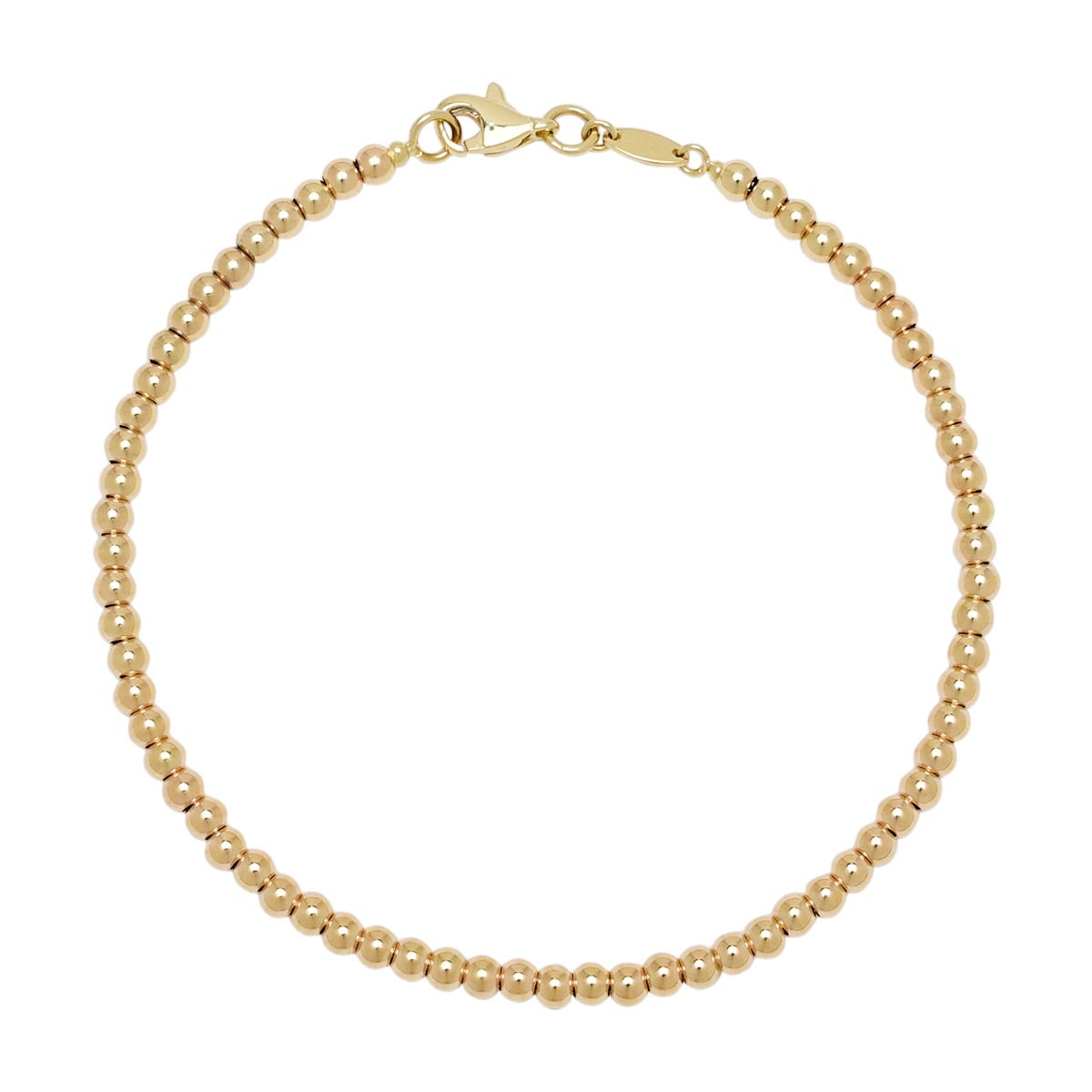 Bead Bracelet in 14kt Yellow Gold