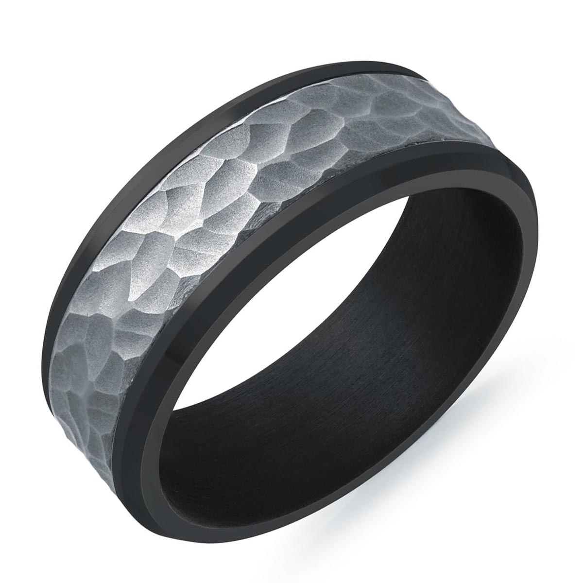 Mens Wedding Band in Tantalum and Titanium (8mm)